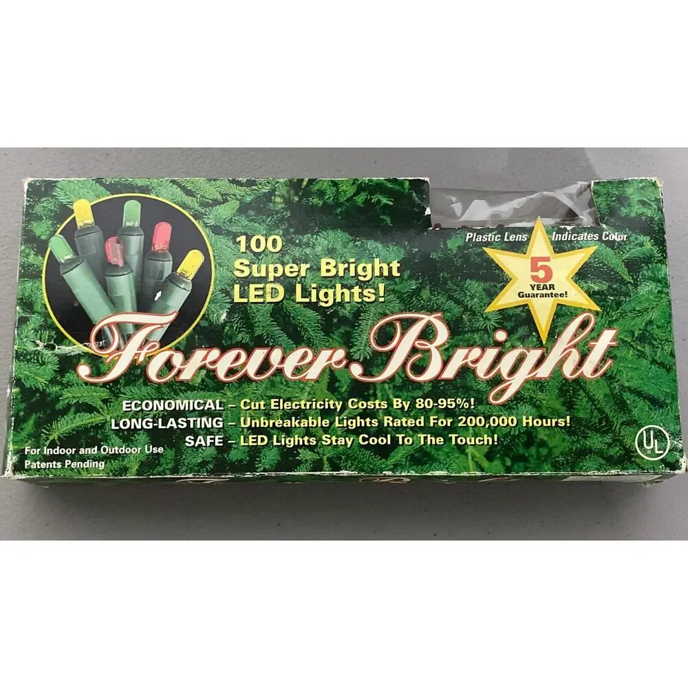 Vintage LED Super Bright Red Christmas Lights Indoor Outdoor NEW 2 Boxes Of 100